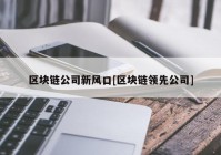 区块链公司新风口[区块链领先公司]